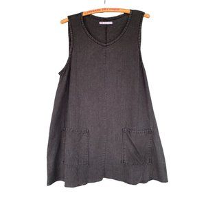 Sarah Clemens V-Neck Linen Tunic